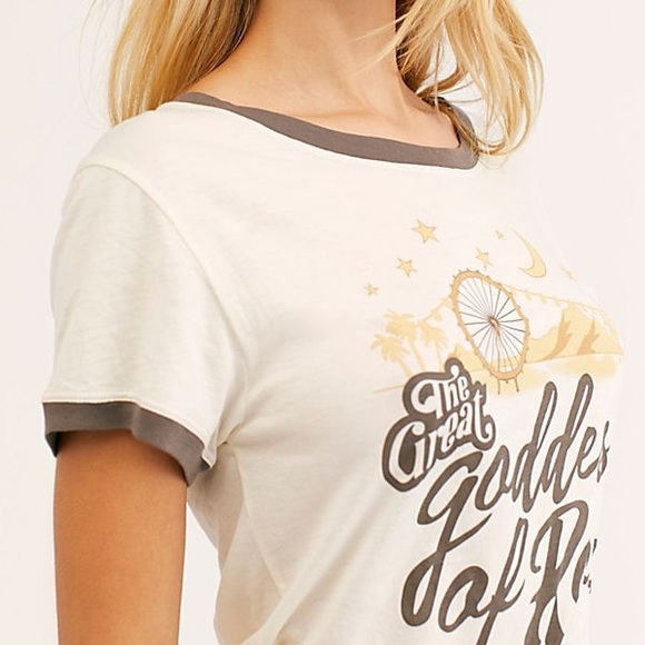 Goddess of Rock TEE Graphic T-Shirt Top Ringer NEW - Picture 4 of 5